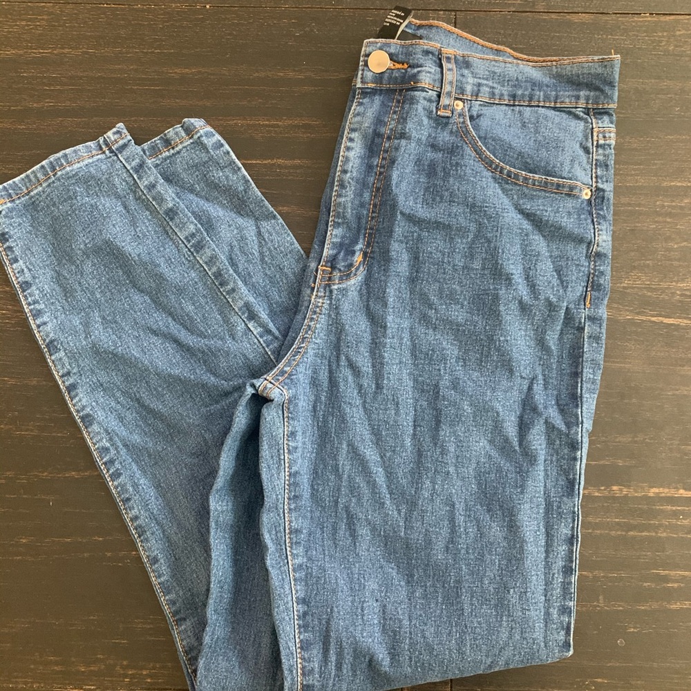 High Waisted medium blue skinny Jeans size 30